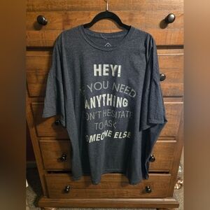 Well Worn Men's Blue Gray T-shirt W/saying.  Size 5X